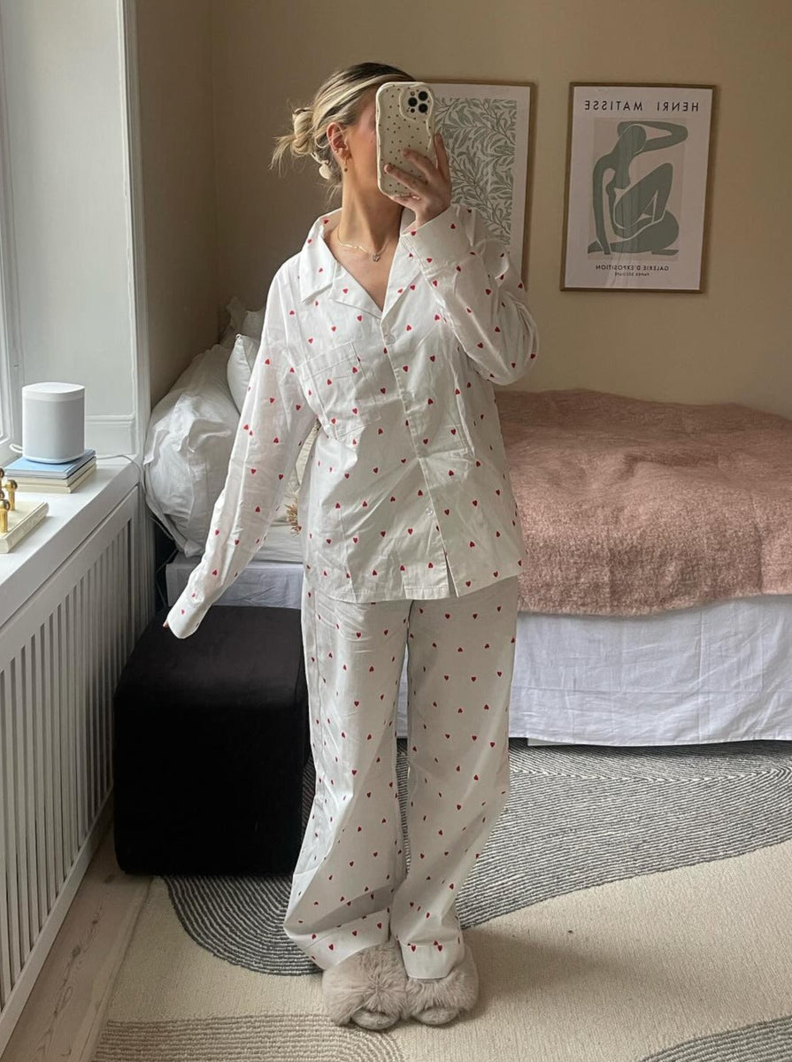 Ane pyjama pants with hearts –