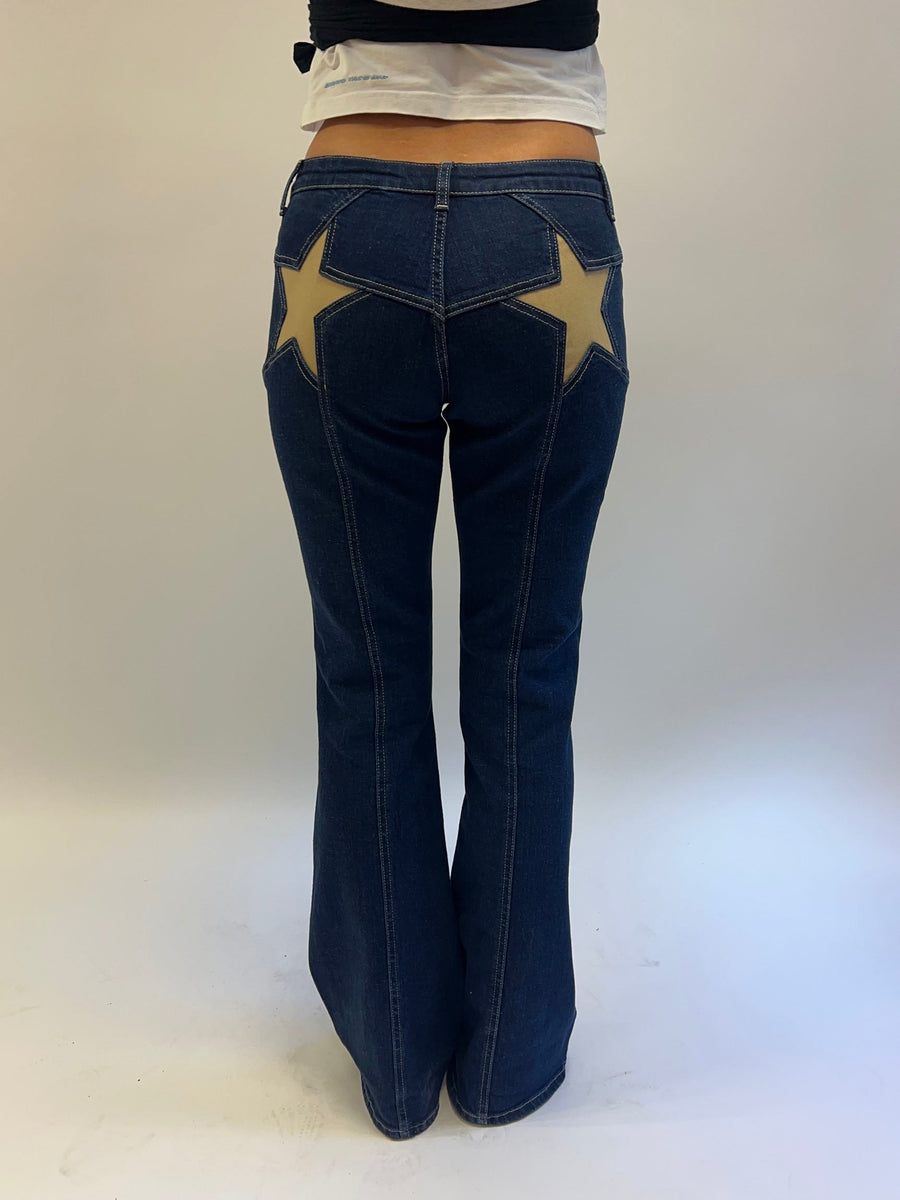 RICH & SKINNY blue jeans Jaded Starry Nite 26 luxe designer flare celebrity main image 1