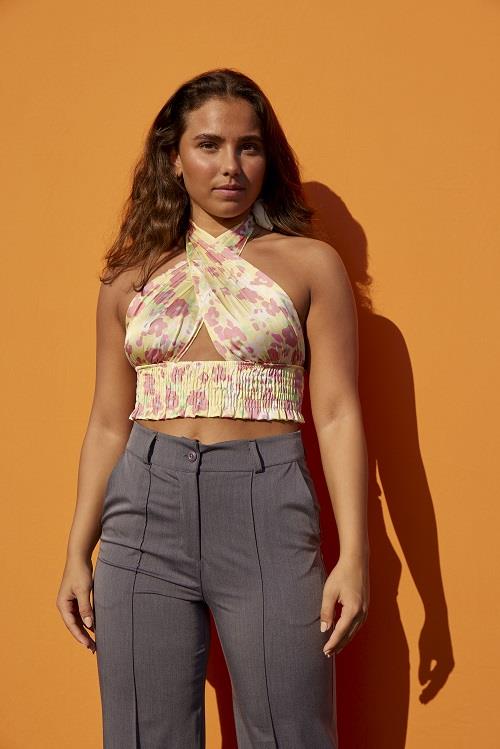 Gianna flower top - Yellow