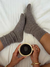 2-pack knitted socks - Beige/brown