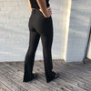 Flare pants without pockets - Black
