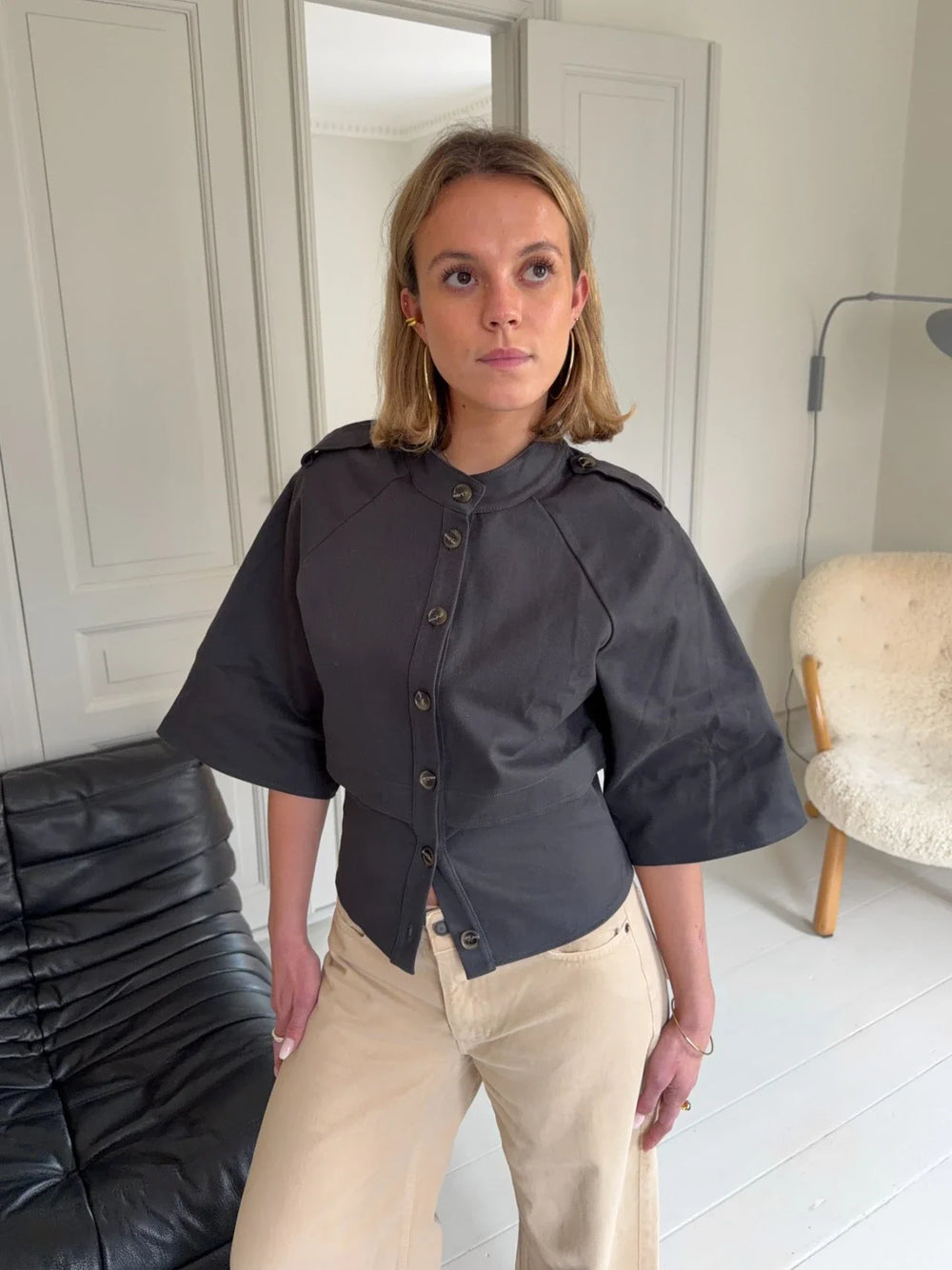 Wolvina 3/4 sleeve jacket - Grey