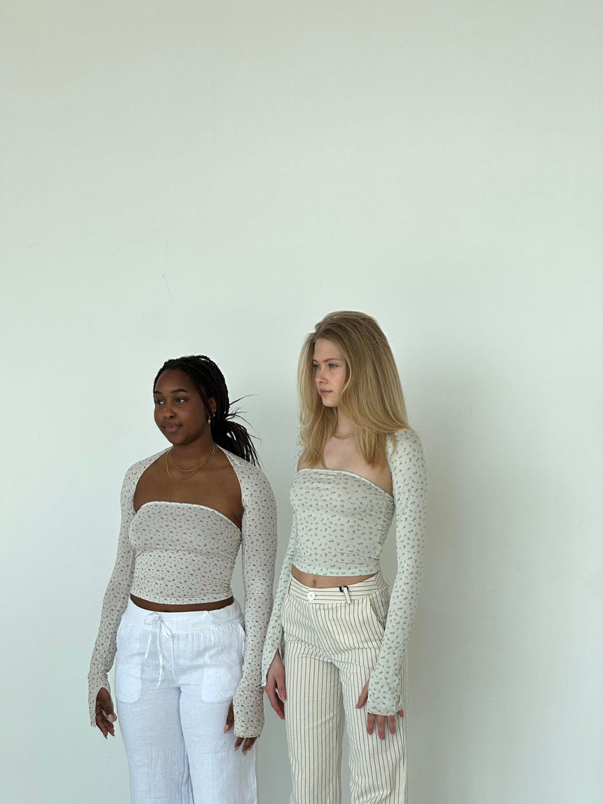 Day/night top - Pink flower