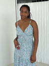 Kimora maxi dress with flowers - Blue