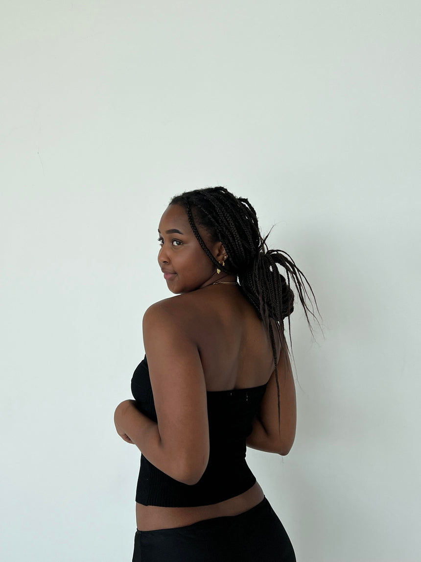 Cilie knitted top - black