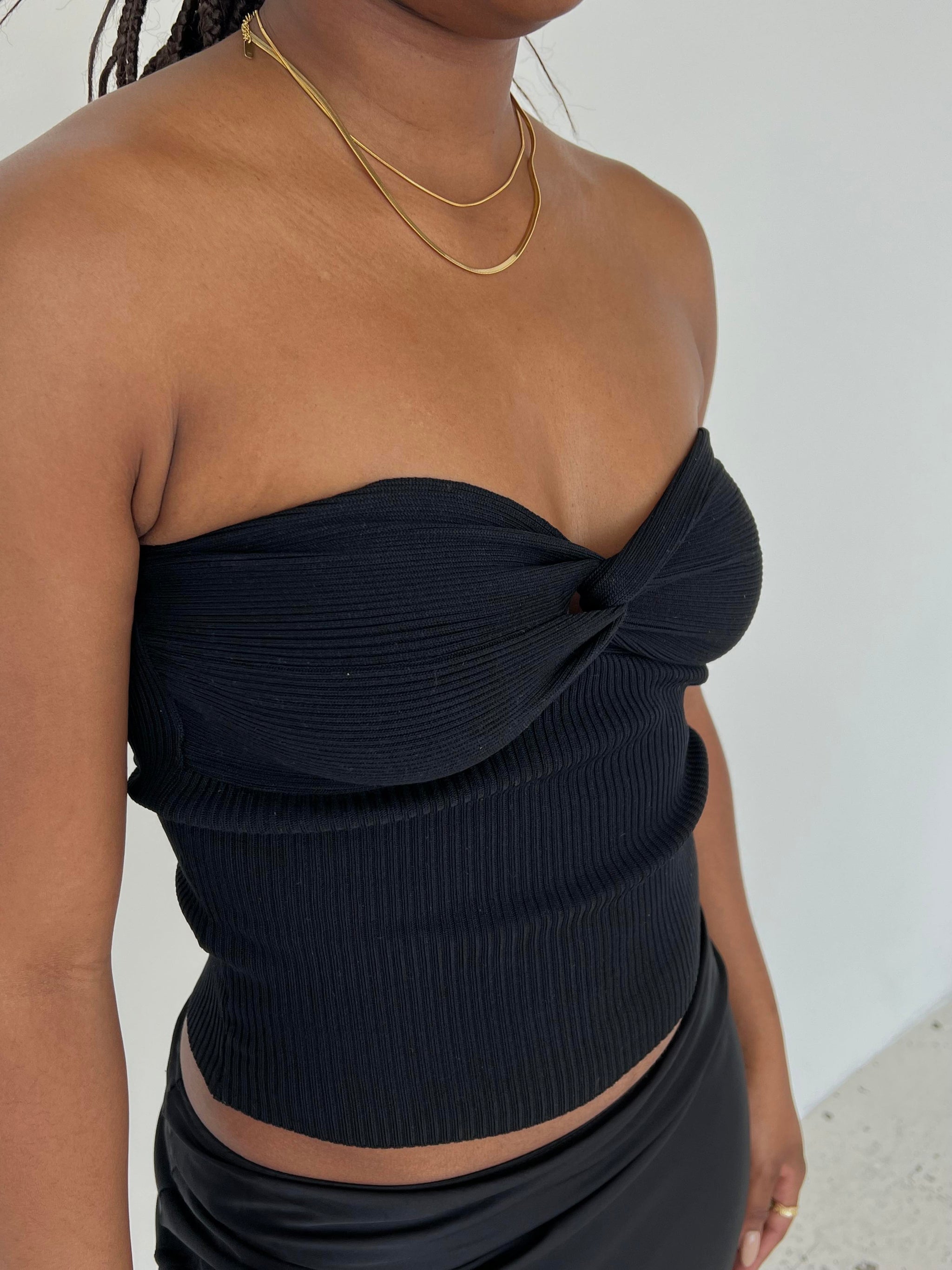 Cilie knitted top - black – Designbysi.se