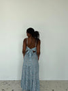 Kimora maxi dress with flowers - Blue