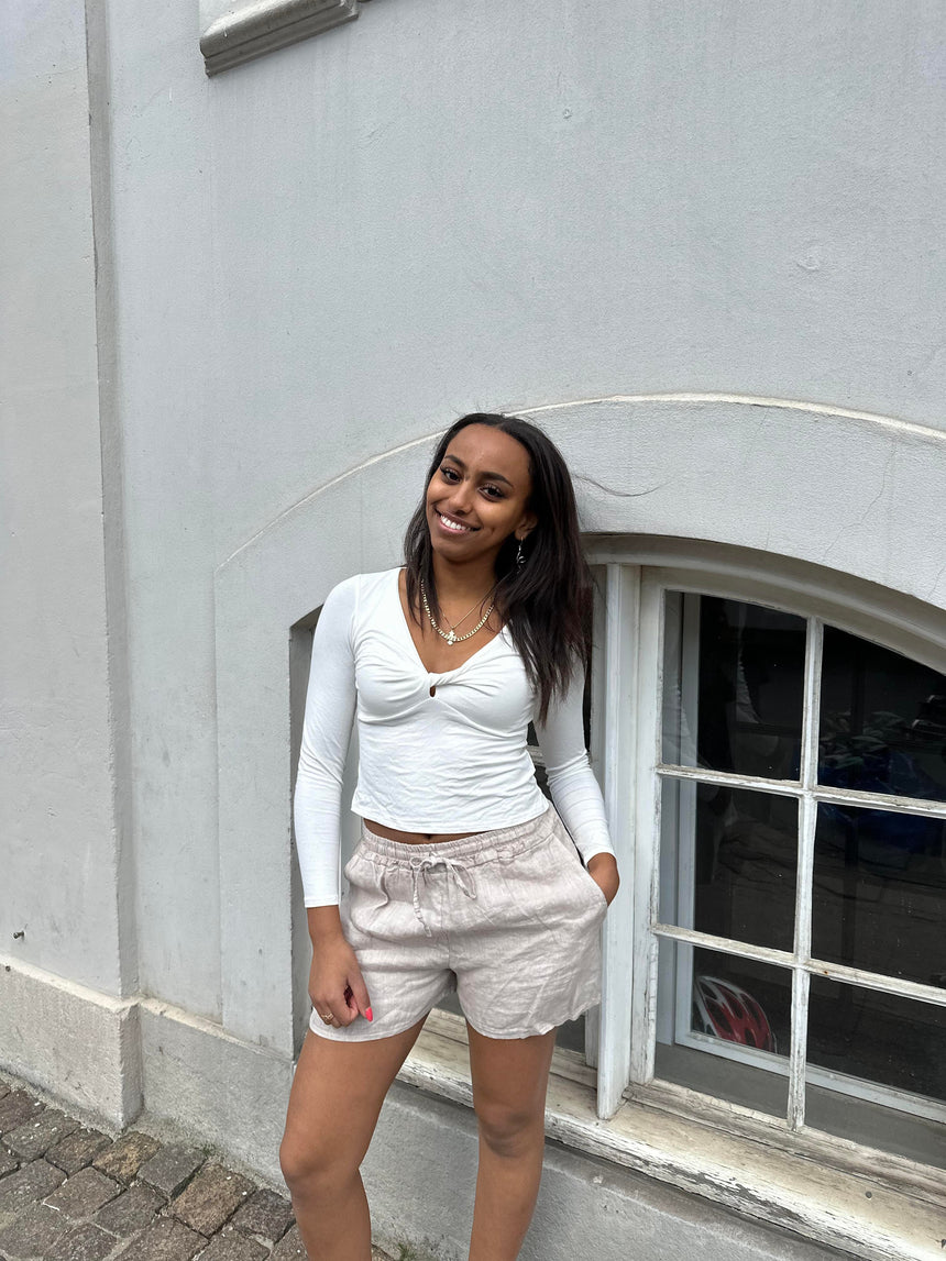 Kailey linen shorts - beige