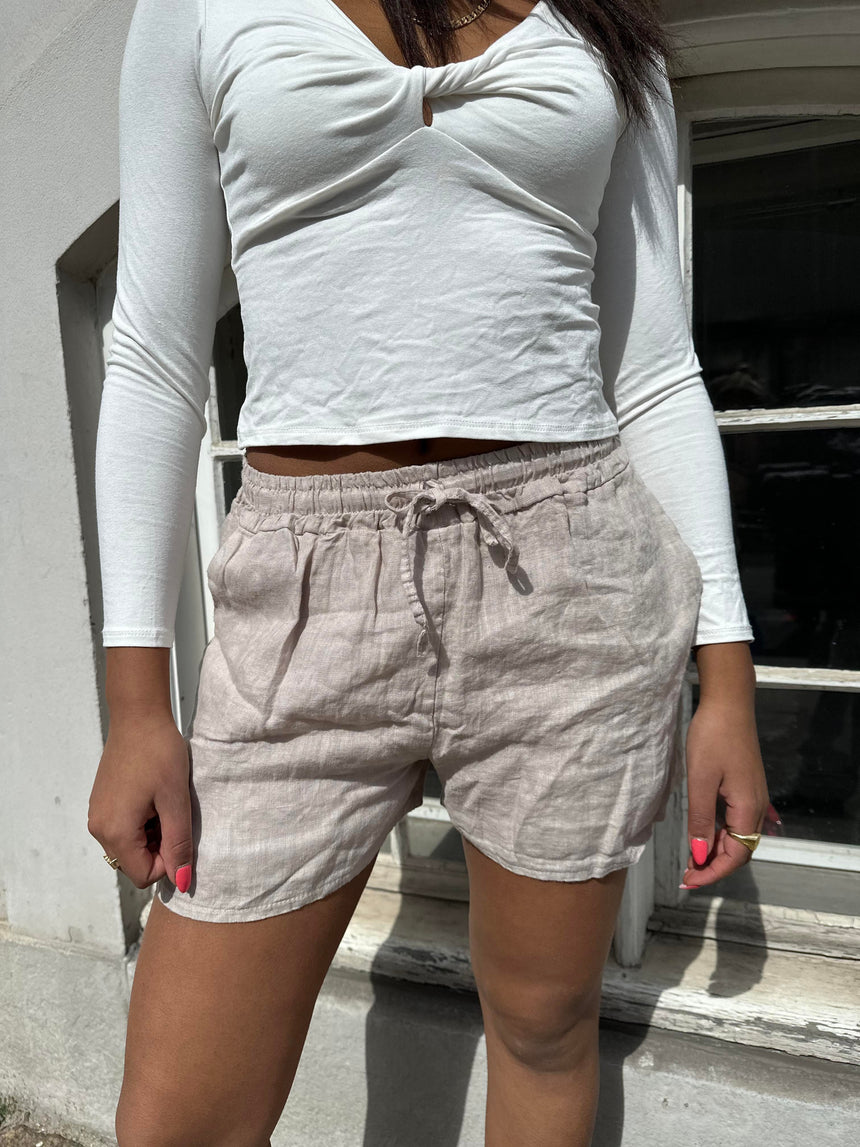 Kailey linen shorts - beige