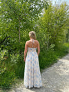 Asti dress with blue flower print