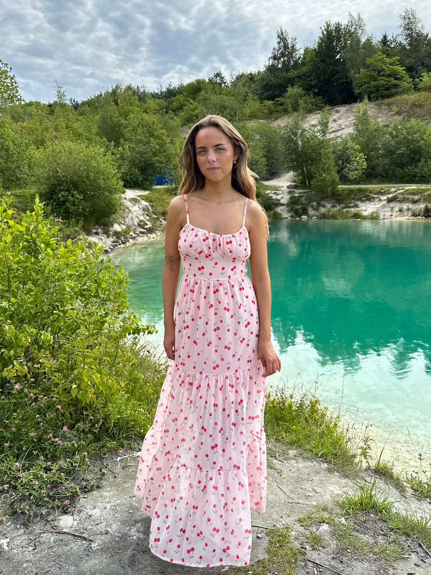 Mirelle maxi dress with cherries