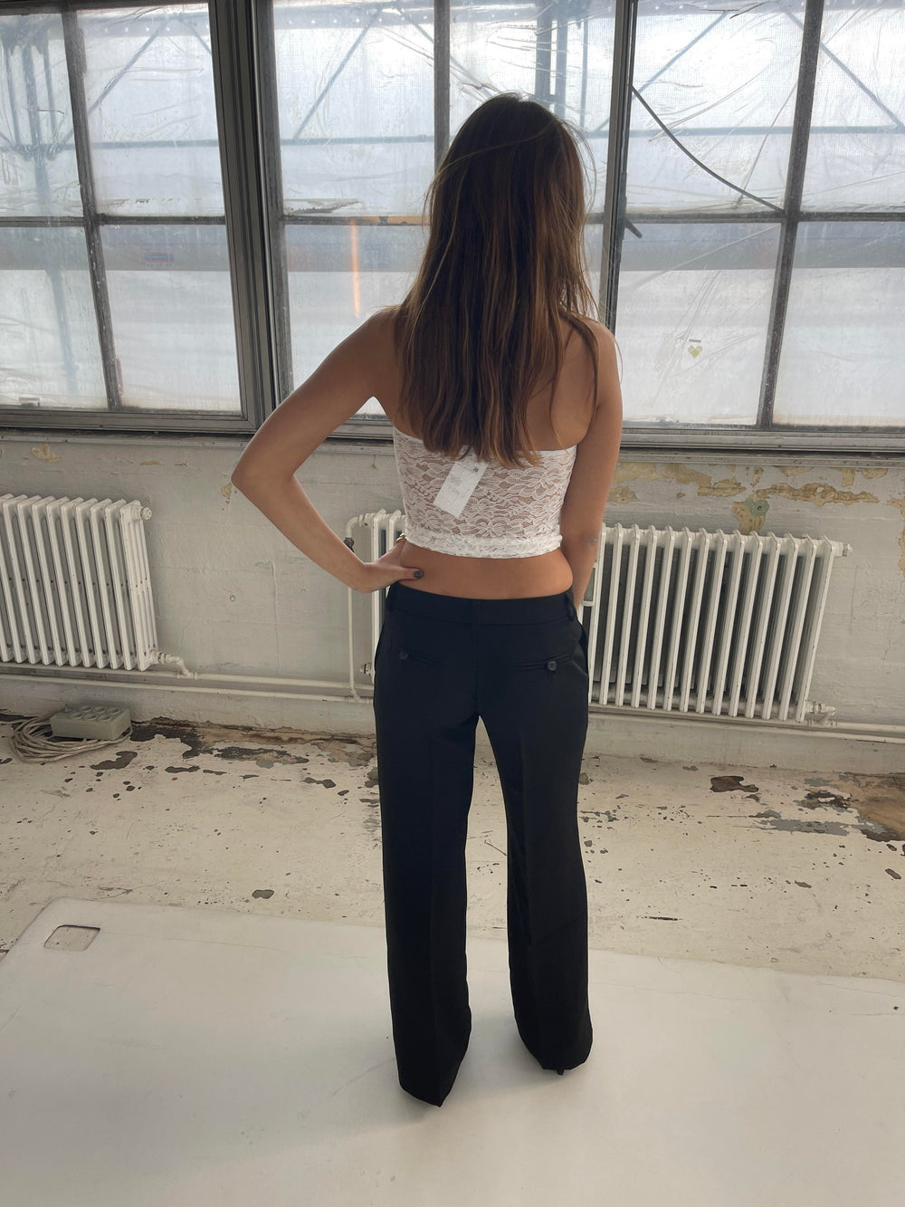 Zera lace tube top - White