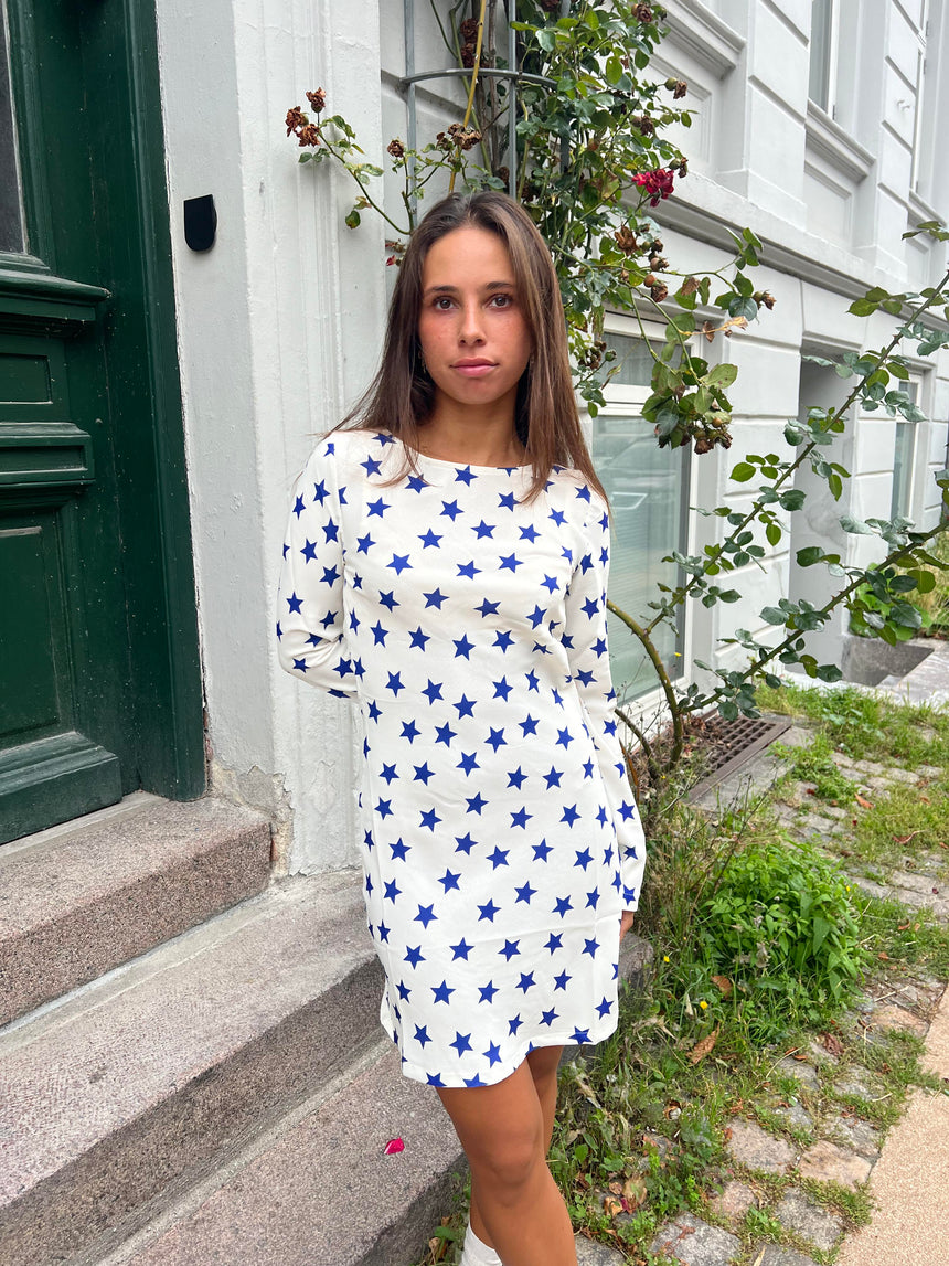 Frigga star dress - Navy/white
