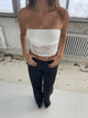 Zera lace tube top - White