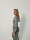 Christine long sleeve blouse - Grey