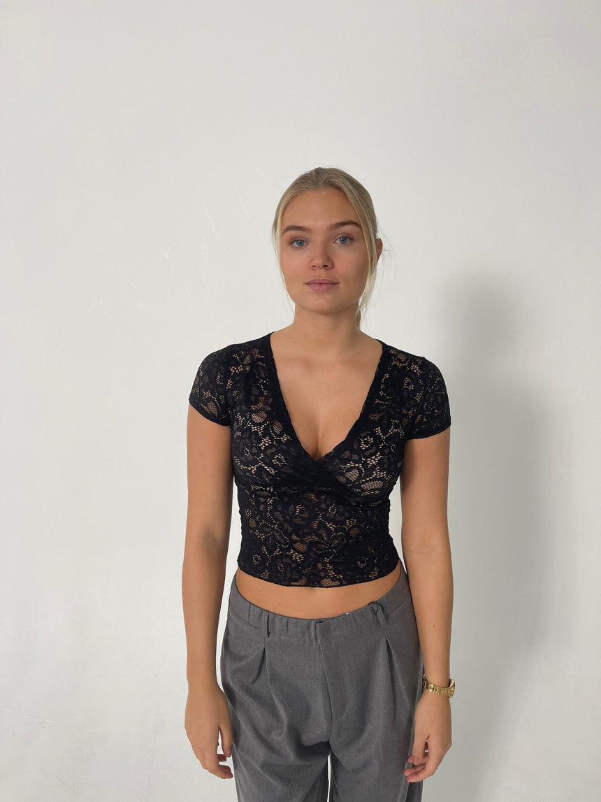Bernadette lace top - Black