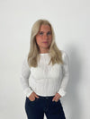 Ophelie blouse with pattern - White