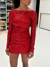 Calinda sequin dress - Red