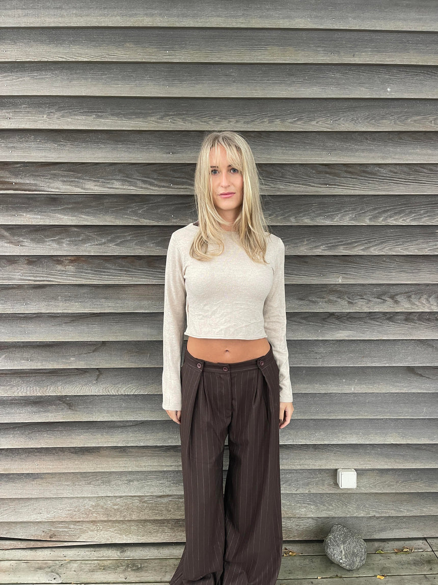 Simona 2 ways tie blouse - Beige