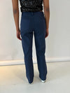 Gabardin jacquard pants - Navy