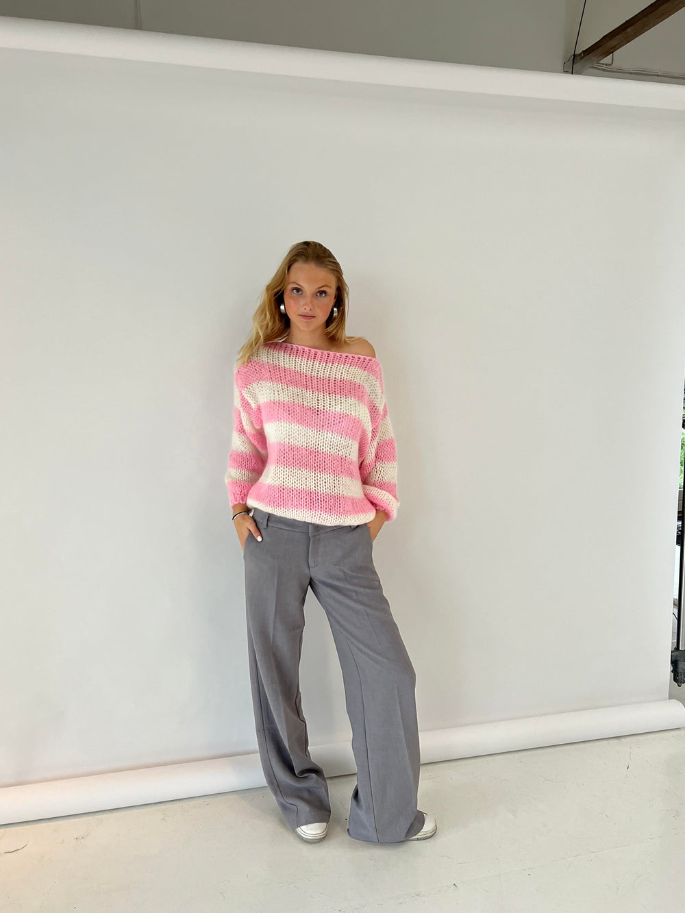 Anna Olympia low waisted suit pants - Grey