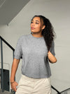 Arabella knitted t-shirt - Grey