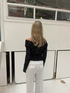 Bodil long sleeve lace blouse - Black