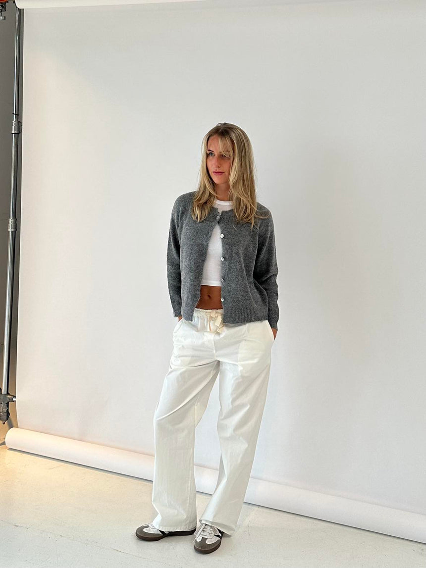 Thora straight pants - off white