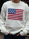 US flag knit - White