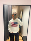 US flag knit - White