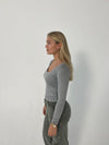 Christine long sleeve blouse - Grey