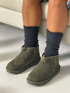 Malabo teddy boots short - Khaki