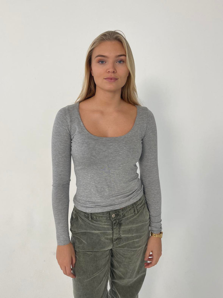 Christine long sleeve blouse - Grey