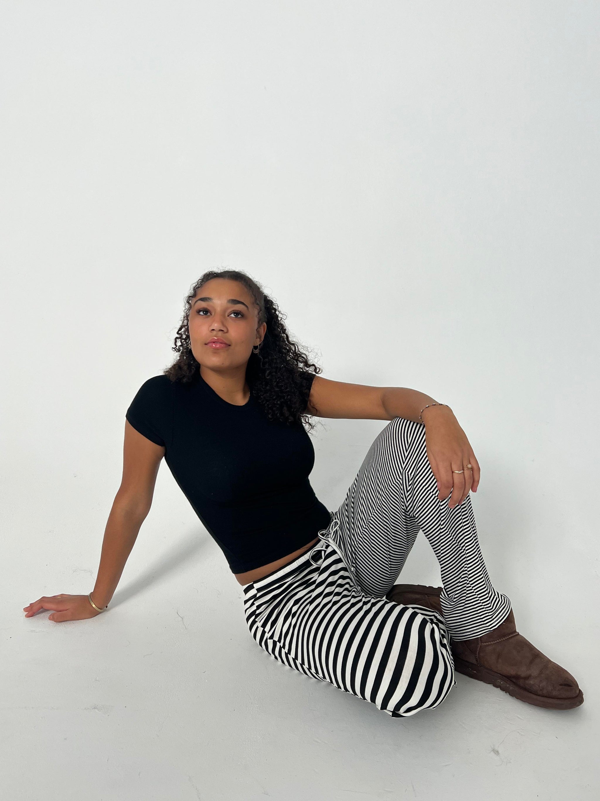 STRIPED WIDE STRAIGHT TROUSERS – SULLEN TOKYO
