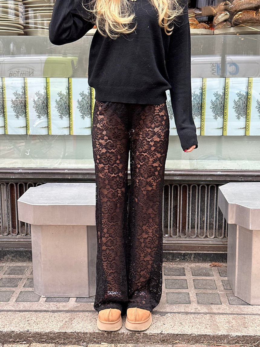 Marla lace pants without undershorts - Black