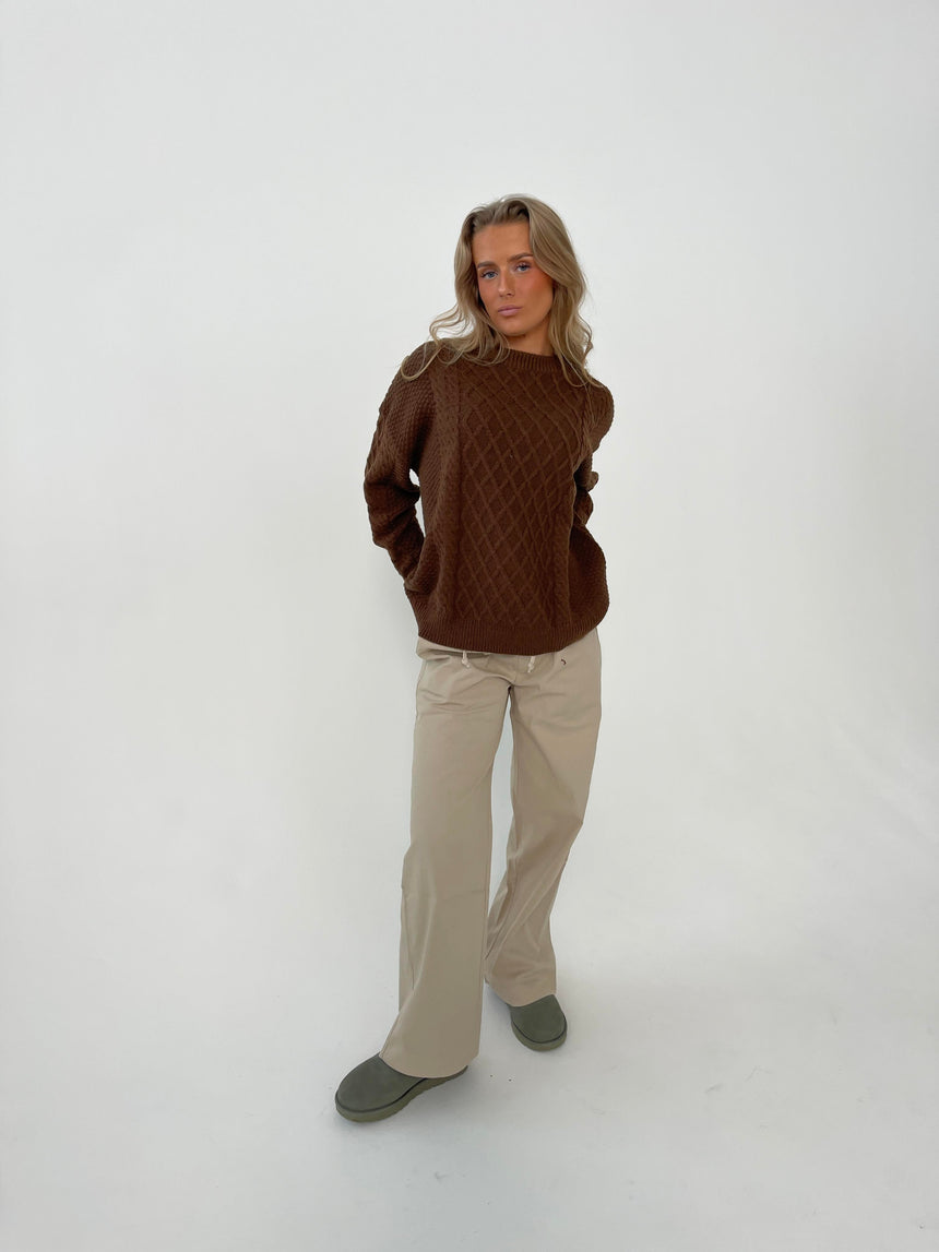 Lucille Pants with drawstring closure - Beige