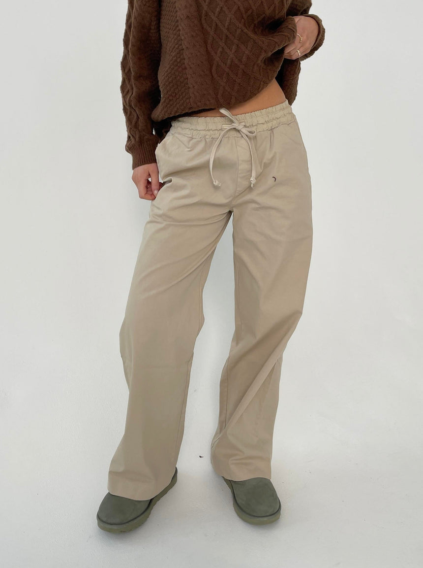 Lucille Pants with drawstring closure - Beige