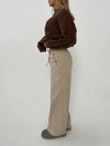 Lucille Pants with drawstring closure - Beige