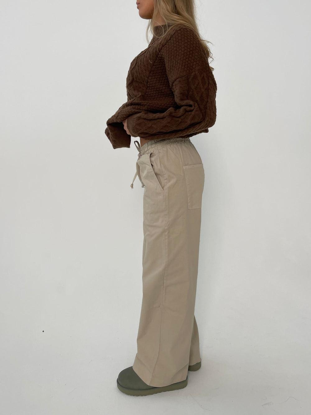 Lucille Pants with drawstring closure - Beige