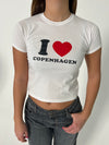 "I love Copenhagen" baby tee - white