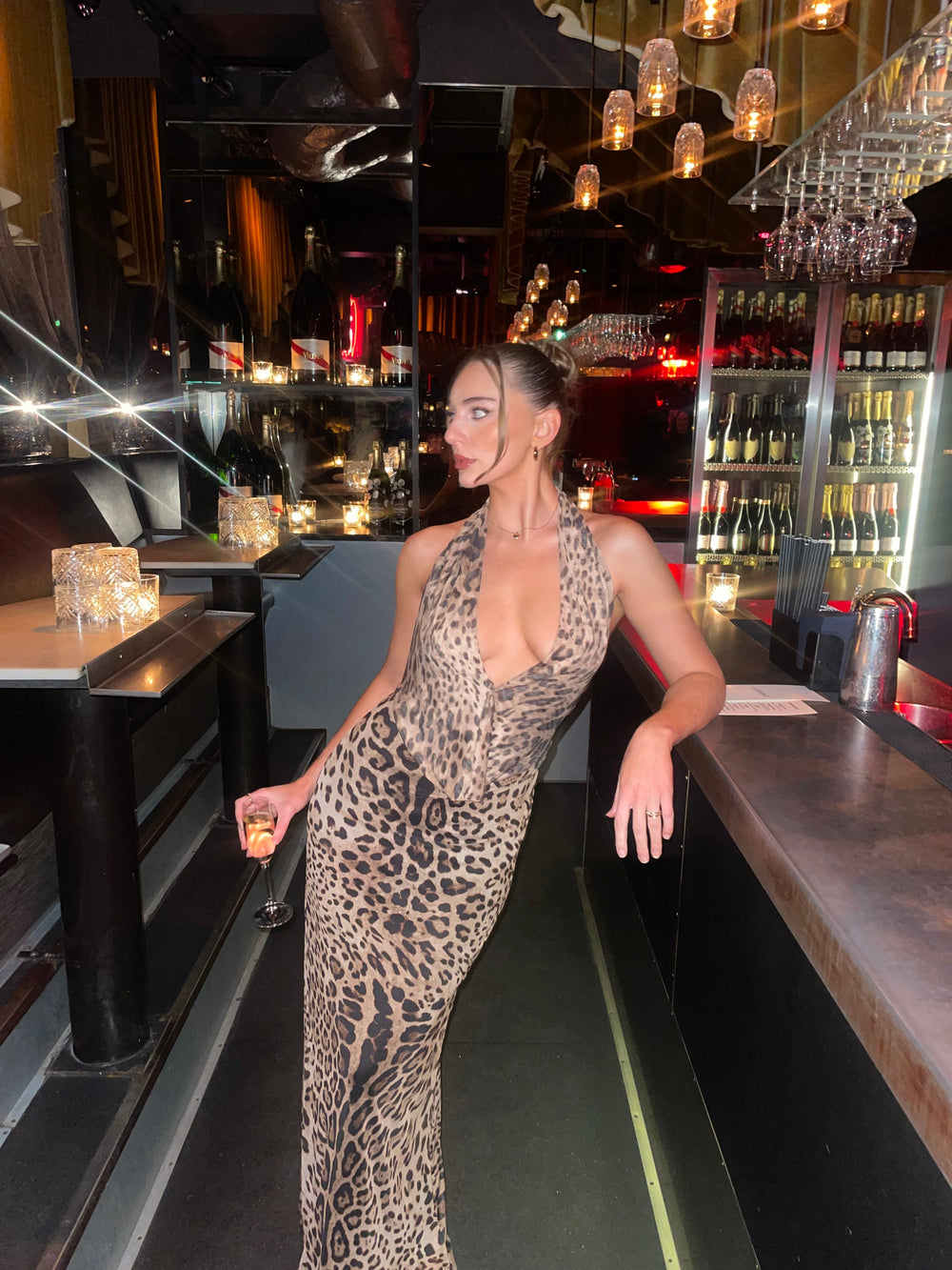 Columbine maxi dress - leopard