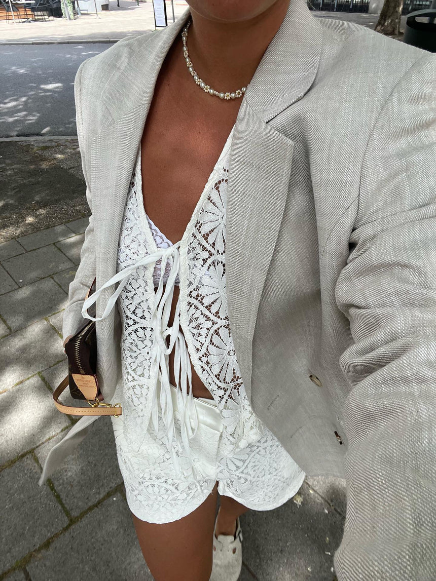Angelina lace blouse - White