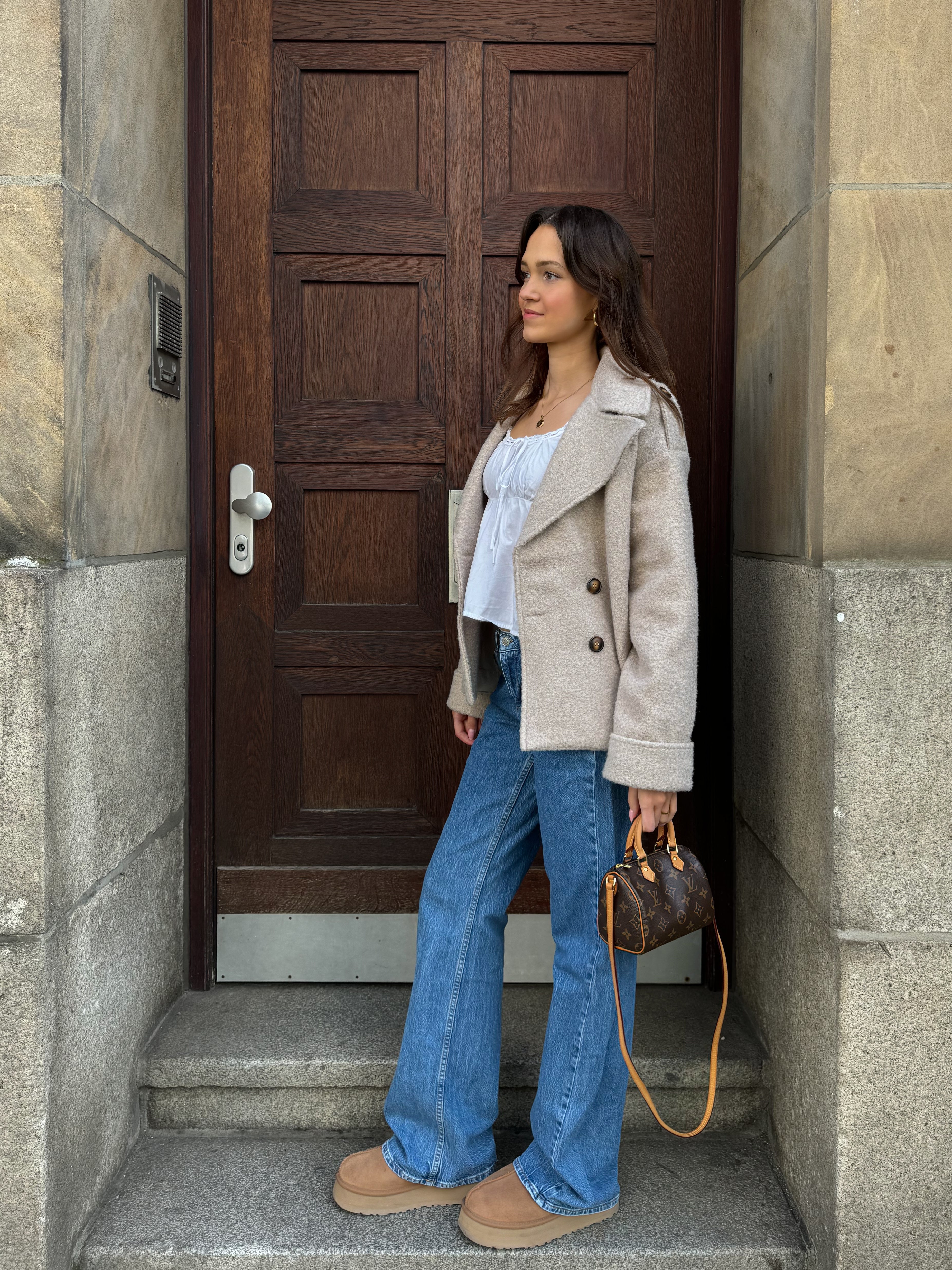 Nicole short coat - beige – Designbysi.se