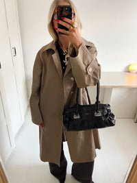 Josefine oversized trenchcoat - Dark beige