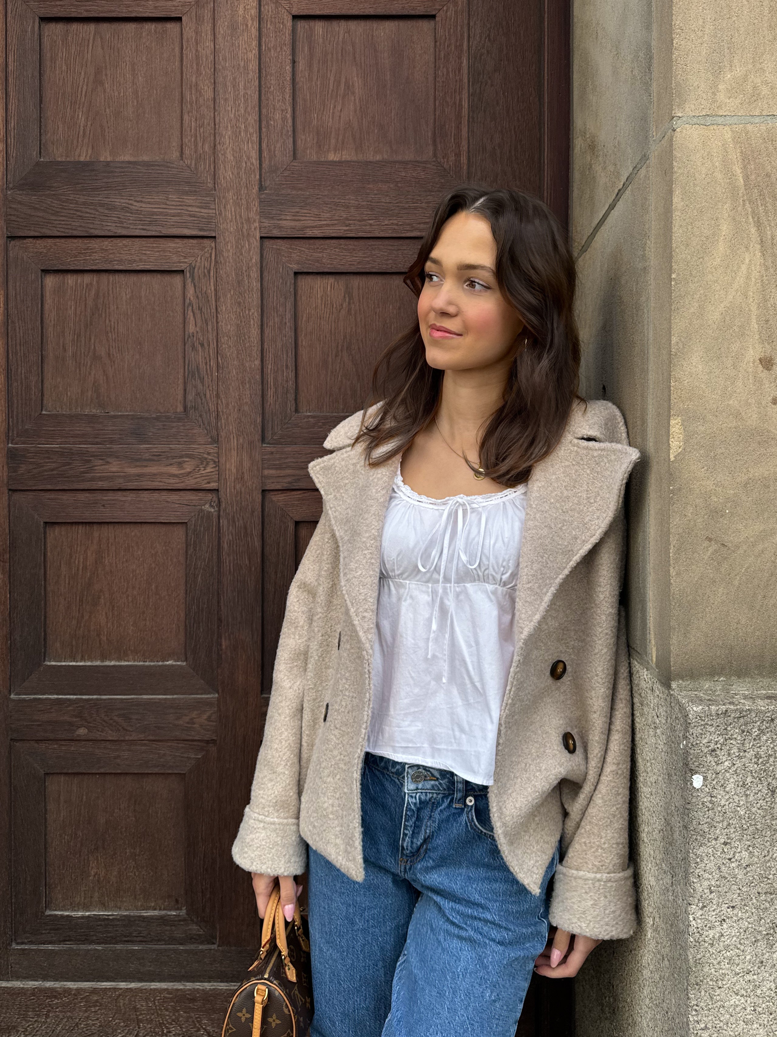 Nicole short coat - beige – Designbysi.se