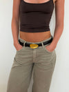 Sleek belt - Black/gold