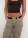 Sleek belt - Black/gold