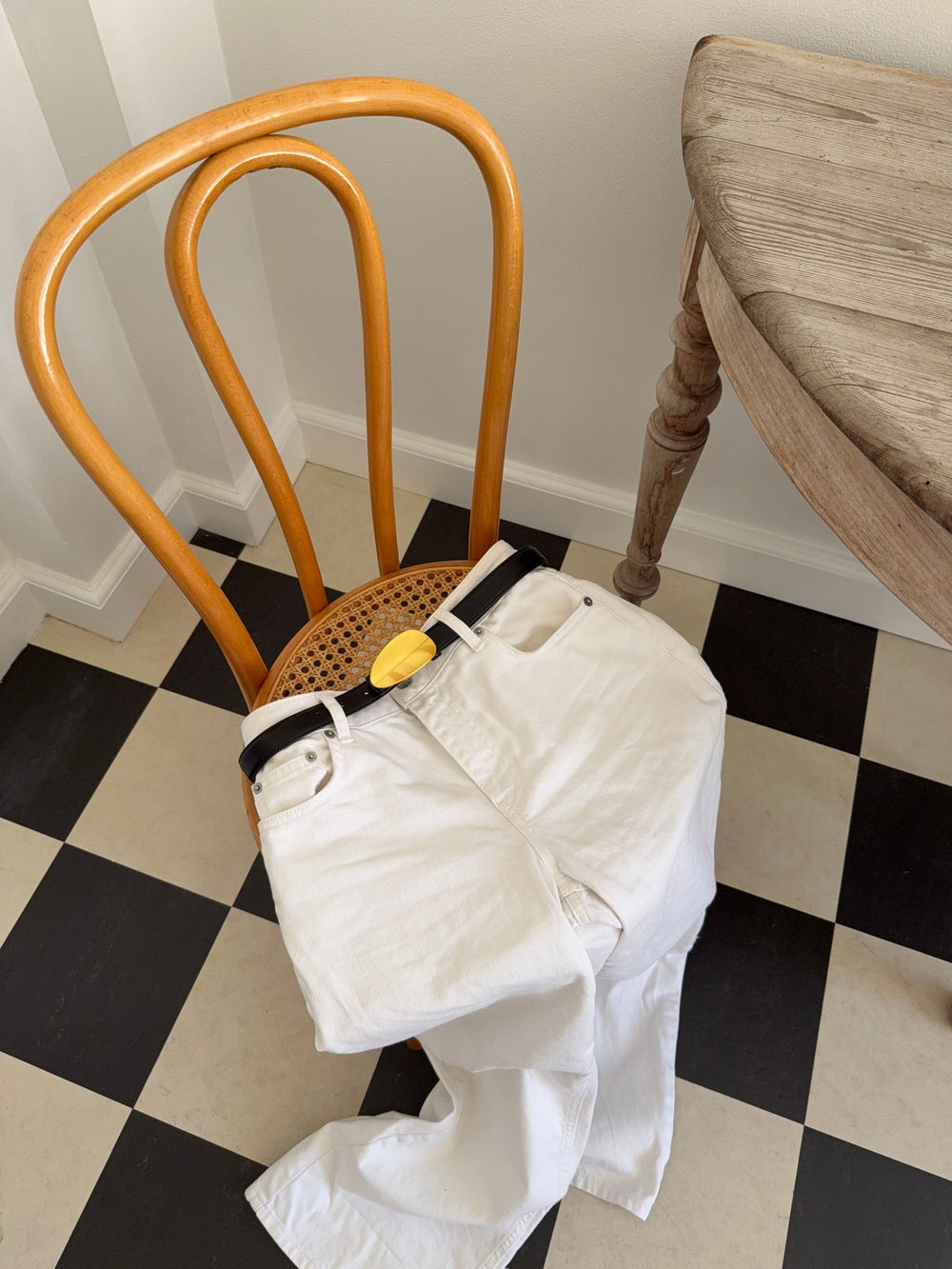 Sleek belt - Black/gold