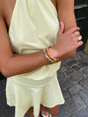 Sola bracelet with stripes – Orange/gold