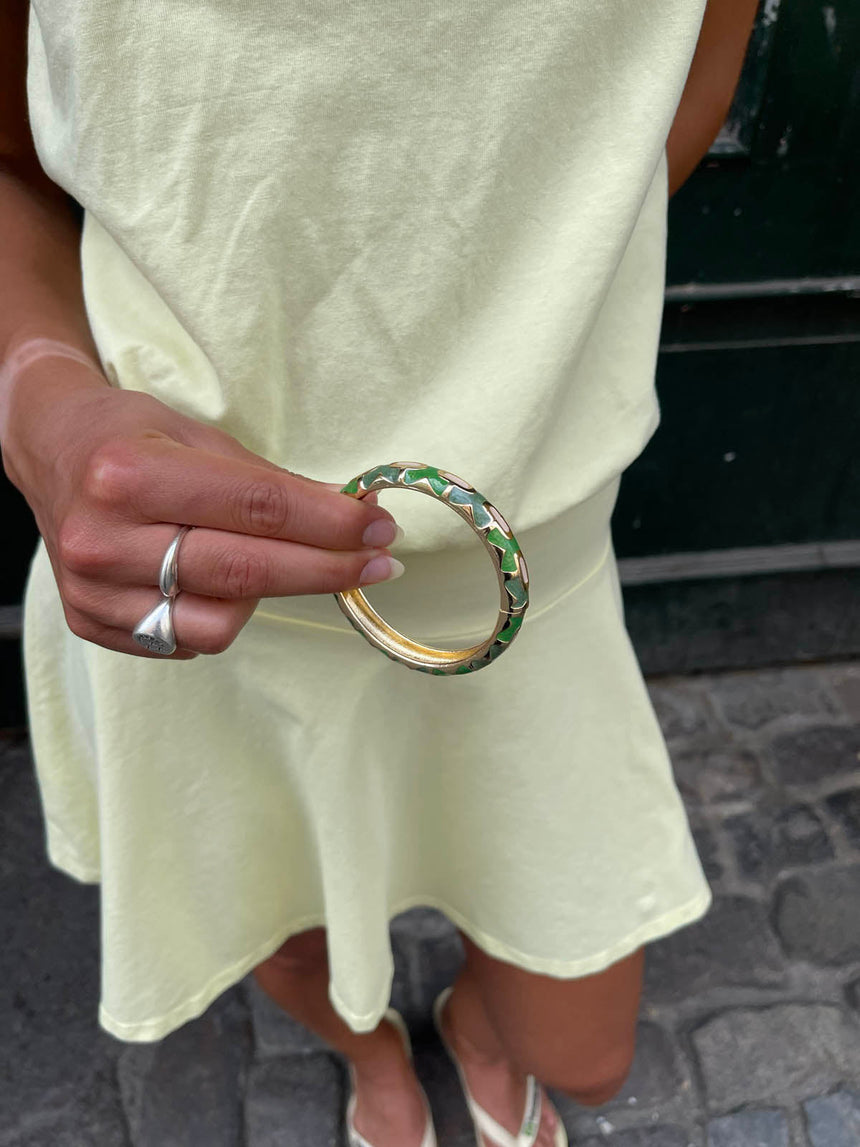 Arma bracelet with Pattern – Green/gold